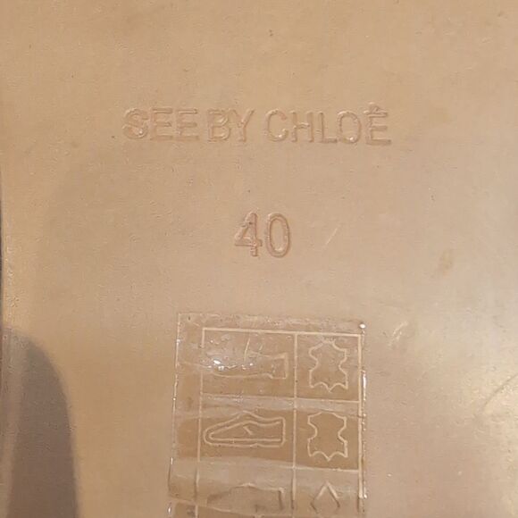 See By Chloe Neon Yellow Leather Thong Sandals Sz 40 - Picture 4 of 4